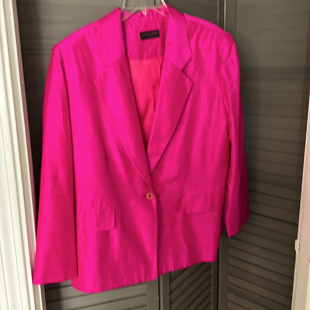 Hot pink silk Blazer sz18